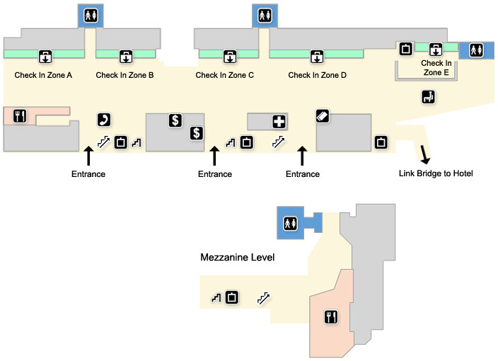 terminal 4 map - check in area, first floor