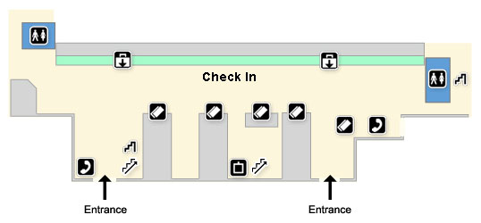 terminal 3 maps - arrivals area