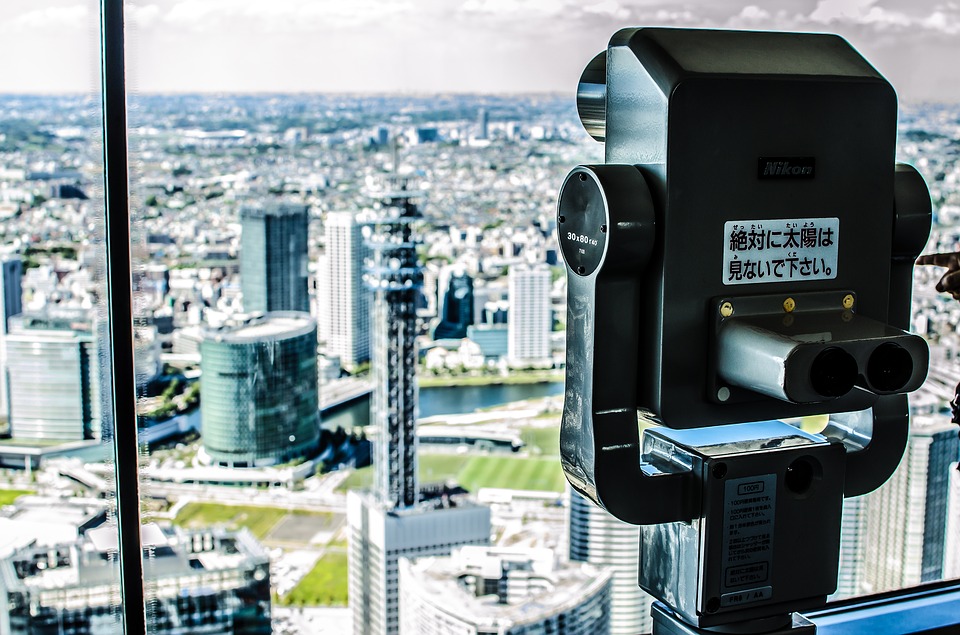 Tokyo viewing platform for the skyscrapers