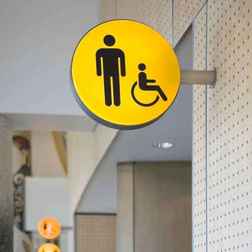 Heathrow airport showers - toilet sign