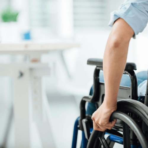 wheelchair at an airport